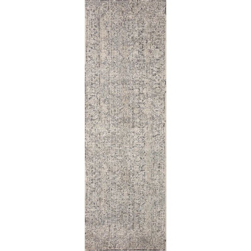 Stone and Mist Wool and Synthetic Runner Rug, 2'-7" x 12'-0"