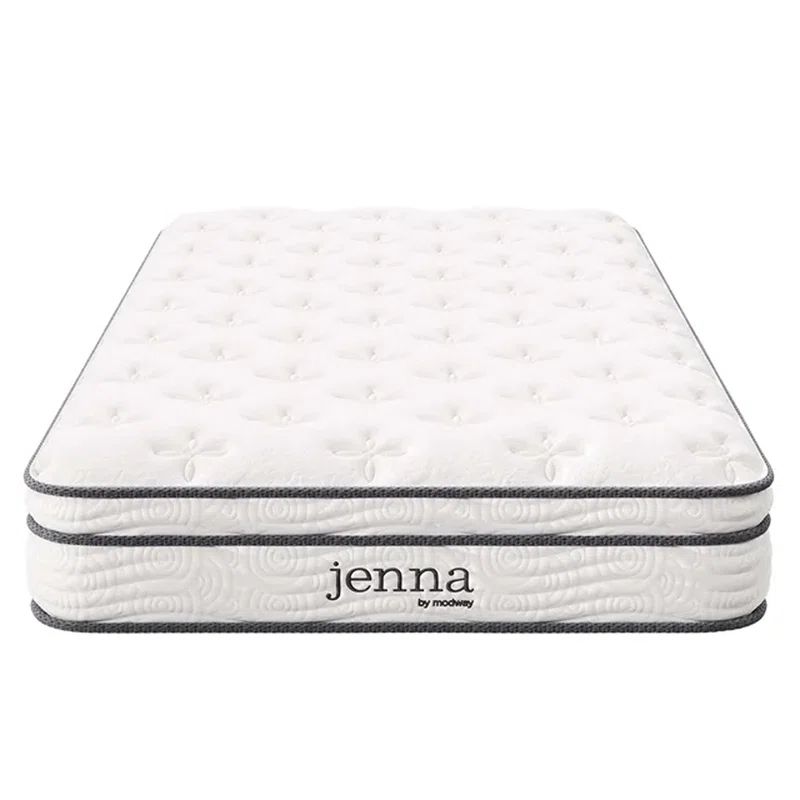 Jenna 8" White Pillowtop Innerspring Twin Mattress