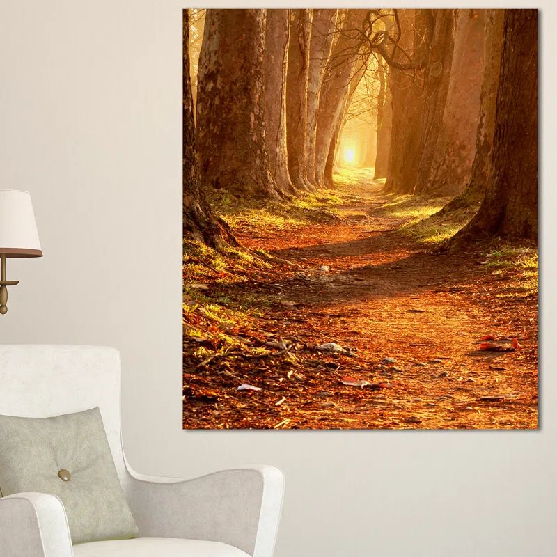 Magic Morning Red Abstract Landscape Canvas Print, 40" x 30"