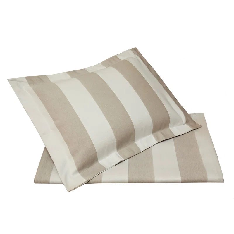 Belle Epoque Beige and Off-White Cotton Blend Queen Coverlet