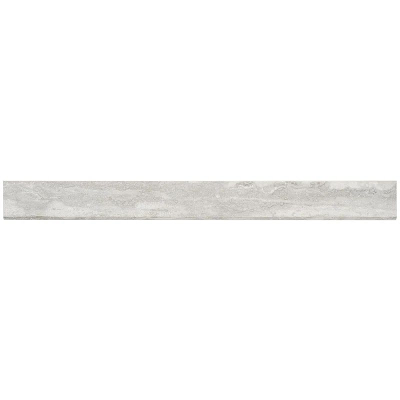 Silver Matte Porcelain 3x24 Bullnose Tile Trim
