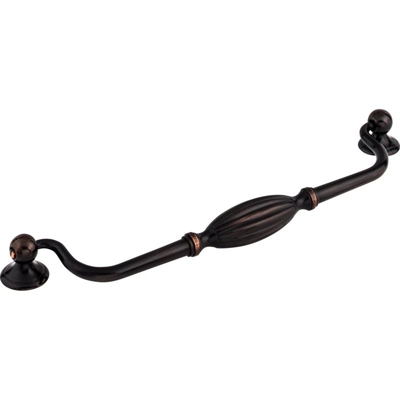 Tuscan Bronze Traditional Drop Bail Cabinet Handle with Mounting Hardware