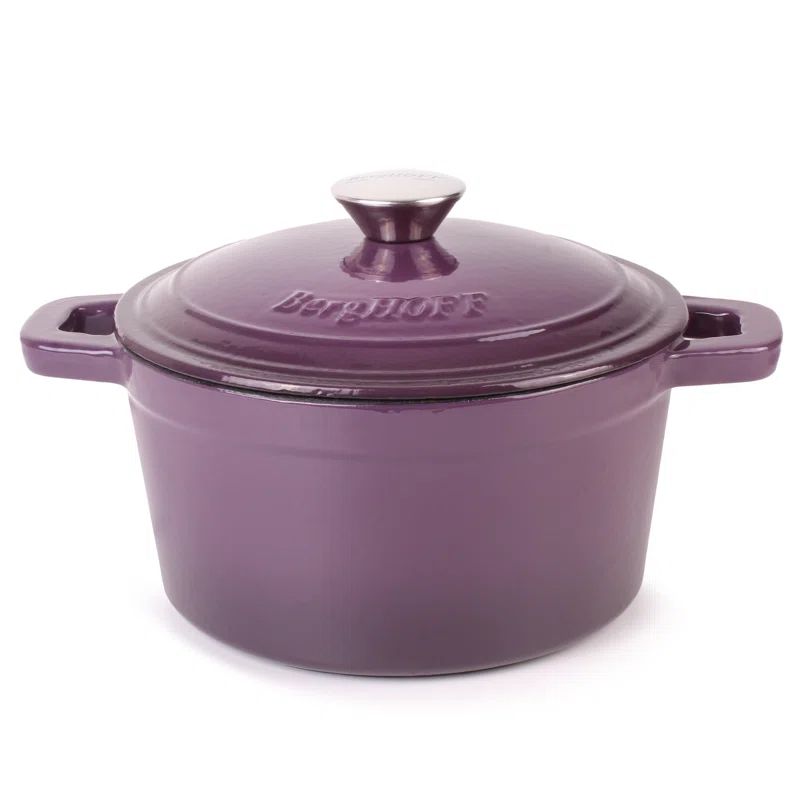 Purple Enameled Cast Iron 3 Qt Round Dutch Oven with Lid