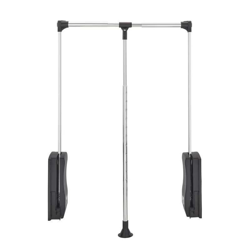 Chrome Adjustable Pull Down Closet Rod with Telescoping Handle