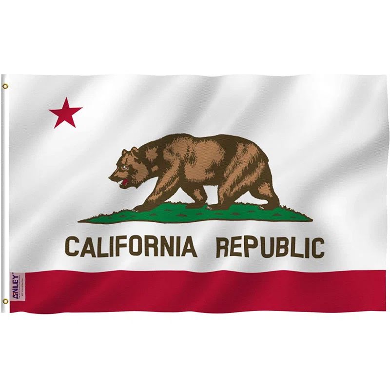 Anley Fly Breeze 3x5 Foot California State Flag with Brass Grommets