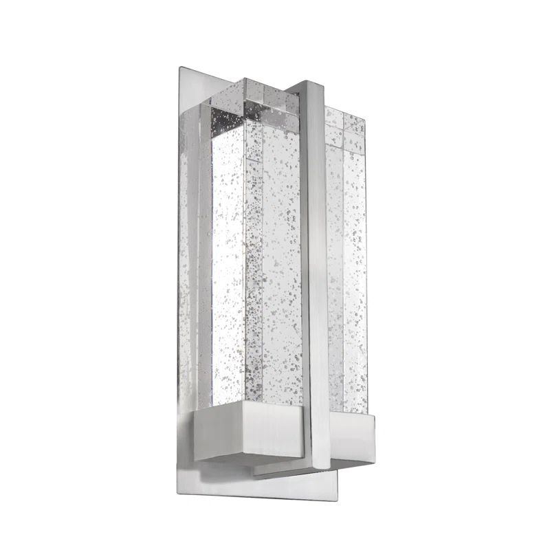 Gable Chrome LED Dimmable Wall Sconce with Crystal Accents