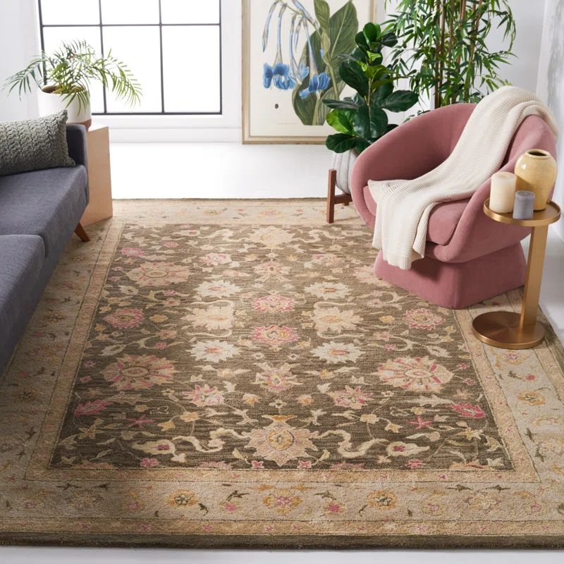 Gray Hand-Tufted Wool and Cotton 8' x 10' Rug