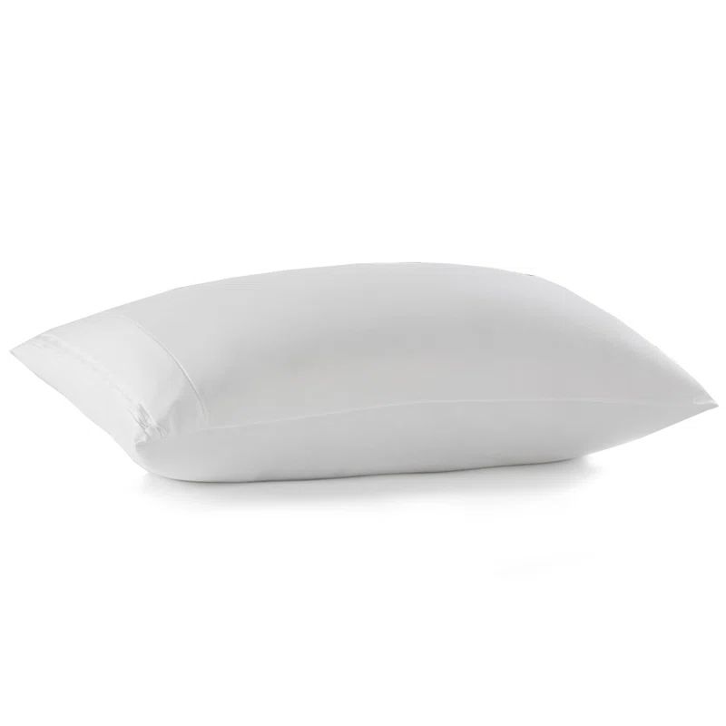 Standard White Hypoallergenic Polyester Pillow Protector