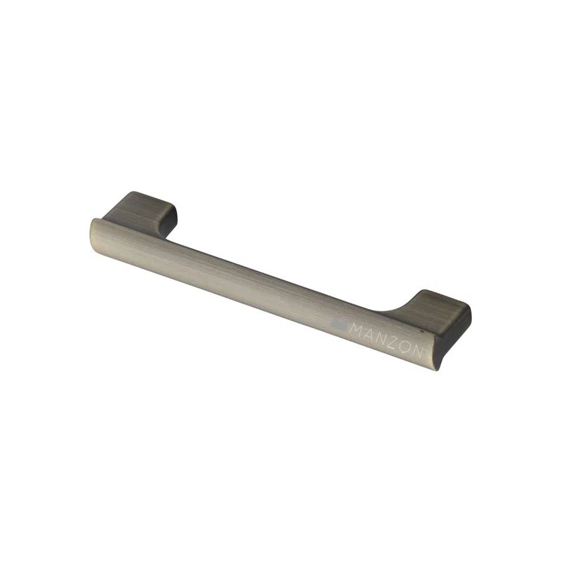 Burnished Brass Industrial Bar Cabinet Pull with Mounting Hardware
