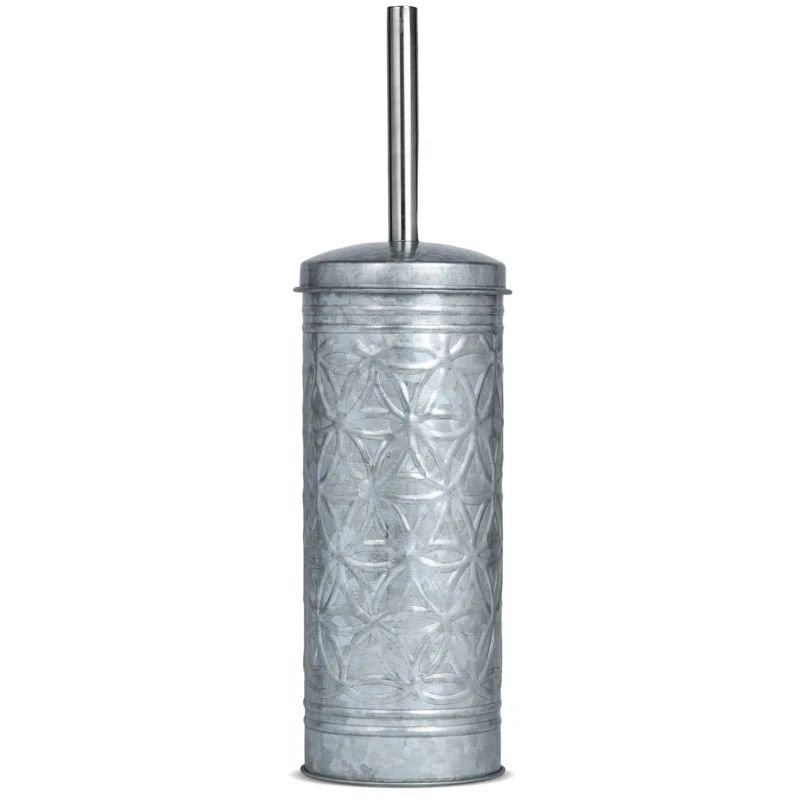 Galvanized Rustic Farmhouse Toilet Brush and Holder Set