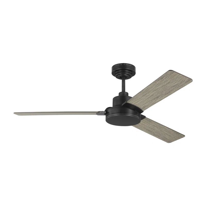 Jovie 52'' Aged Pewter Ceiling Fan with Light Grey Weathered Oak Blades