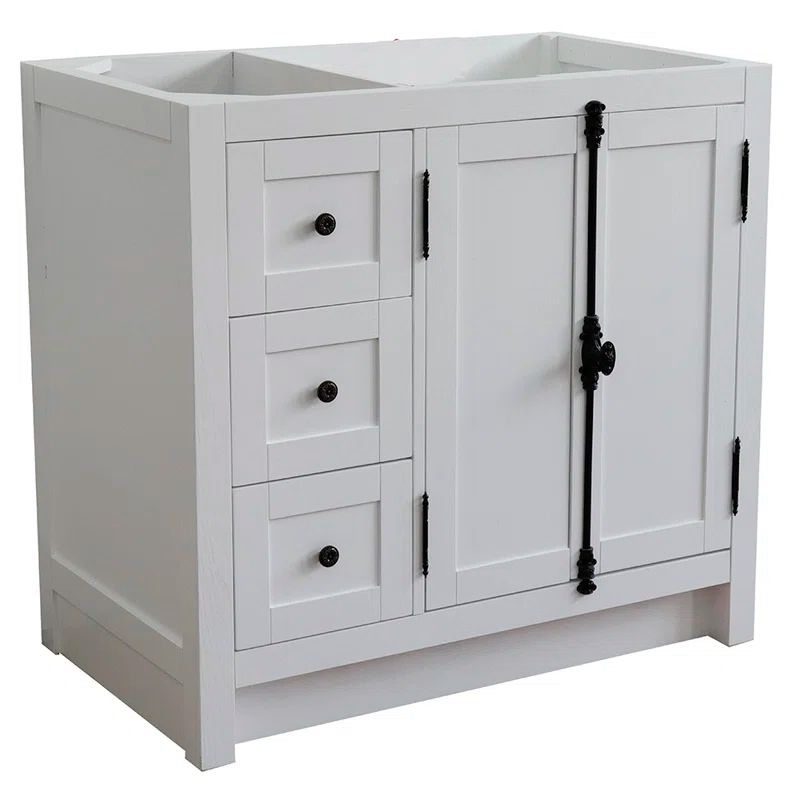 Glacier Ash 36" Single Solid Wood Freestanding Bathroom Vanity