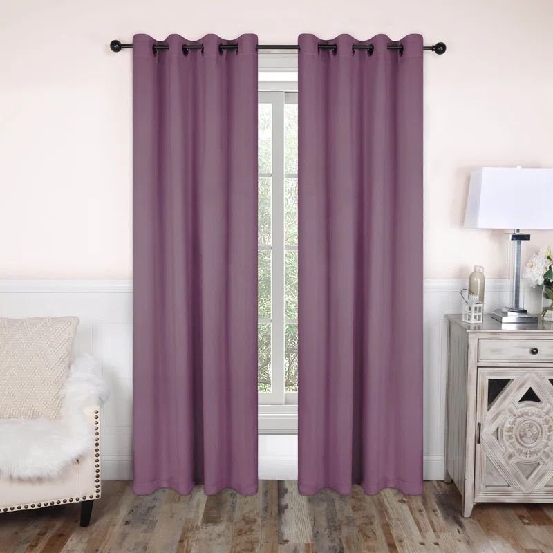 Wisteria Blackout Polyester Grommet Window Panels, Set of 4