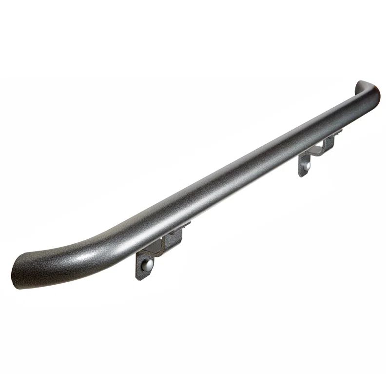 Silver Vein Aluminum Handrail with Wall Returns for Stairs