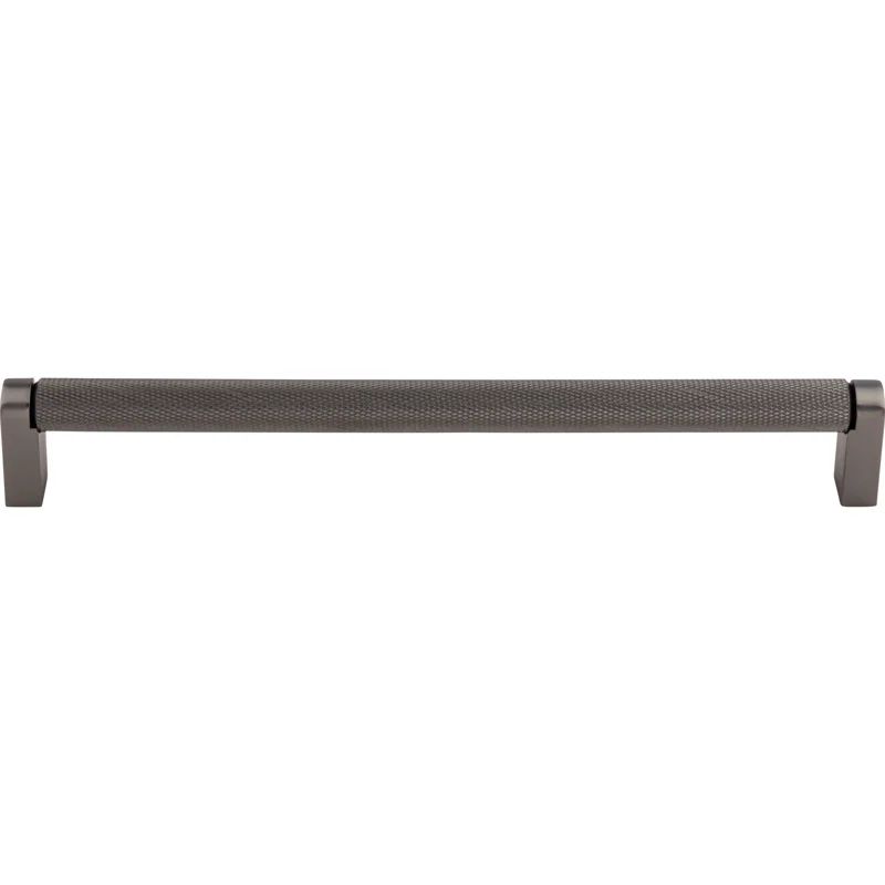 Ash Gray Steel Modern Industrial Bar Pull with Mounting Hardware