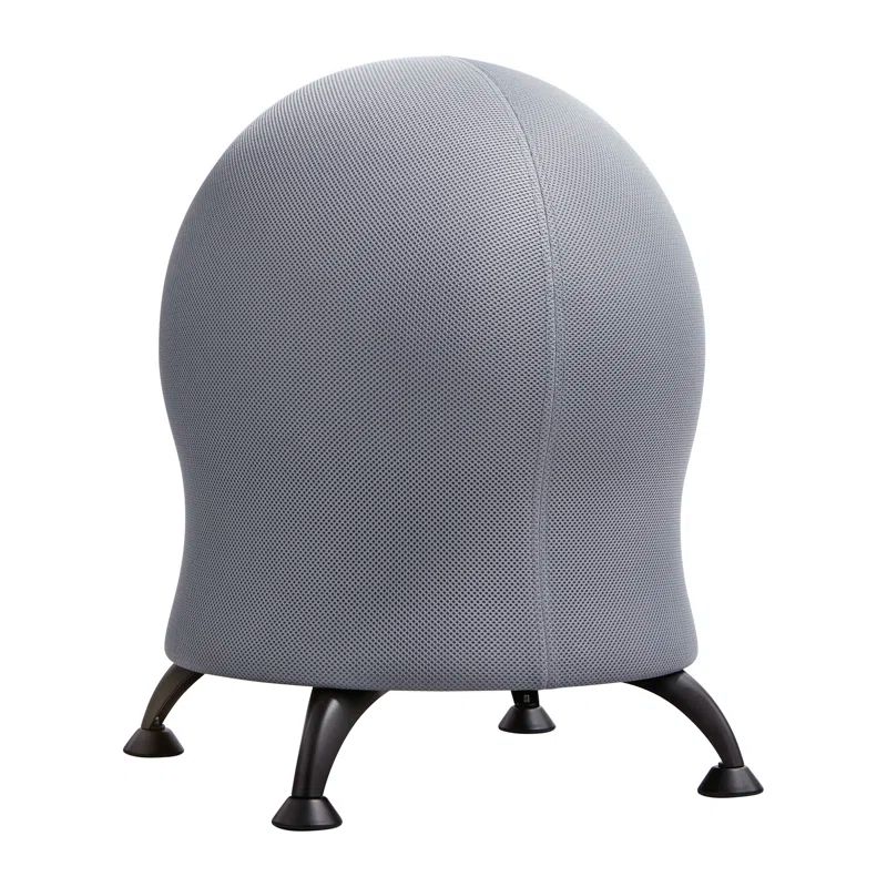 Zenergy Gray Mesh Fabric Active Seating Exercise Ball Chair