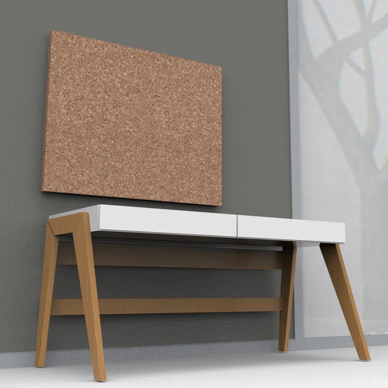 Frameless Natural Cork Bulletin Board with Solid Wood Core, 36" x 46"