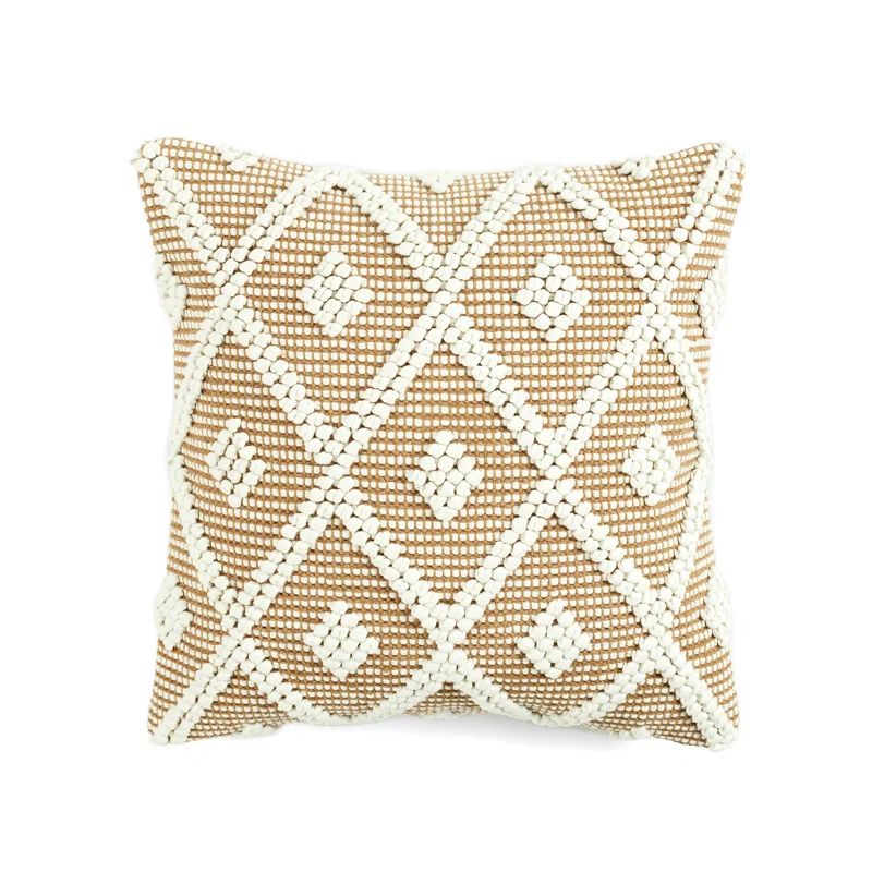 Light Gray Cotton Polyester Nordic Throw Pillow Cover