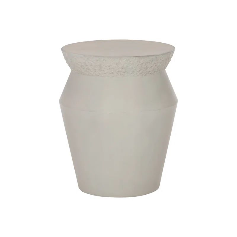Nidra Transitional Gray Concrete Round End Table 20"