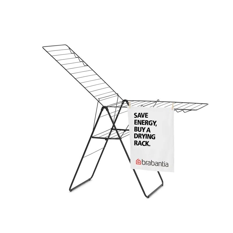 Matte Black Adjustable Steel Indoor Drying Rack