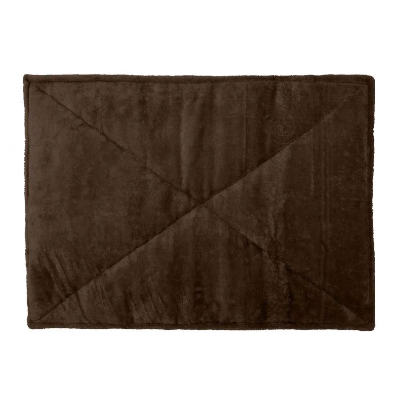 Espresso Small Faux Fur Self-Warming Pet Mat