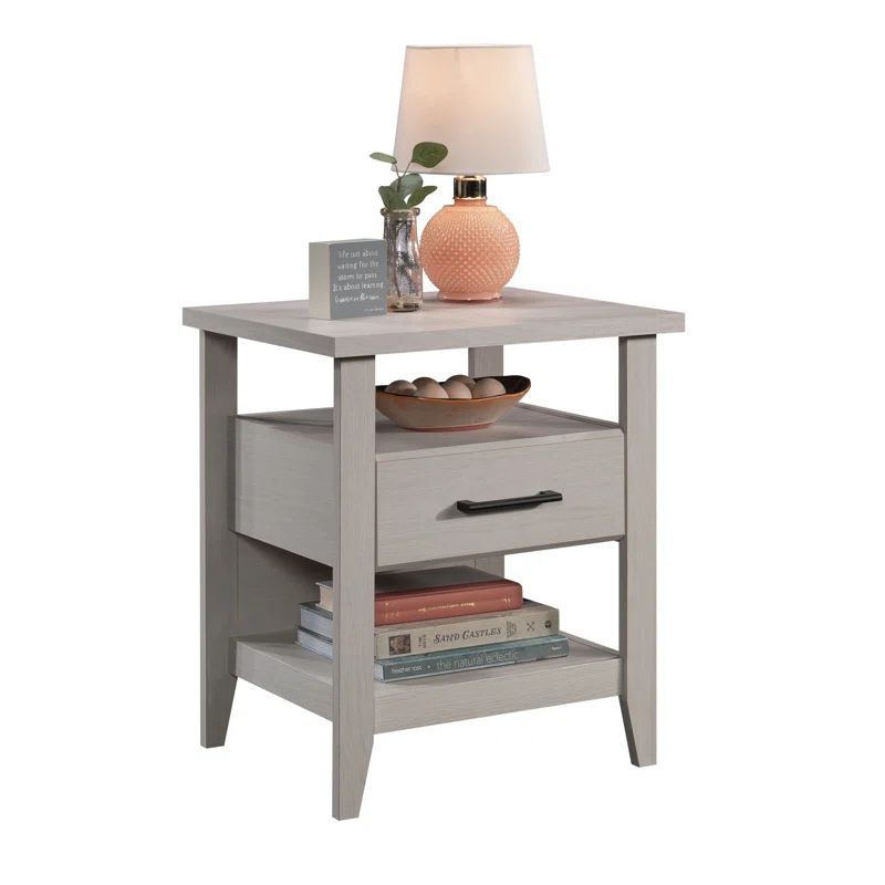 Summit Station Pebble Pine Nightstand with Open Storage