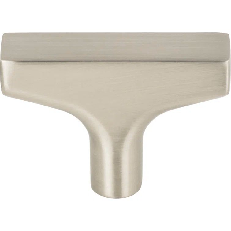 Brushed Nickel T-Handle Arch Knob with Mounting Hardware