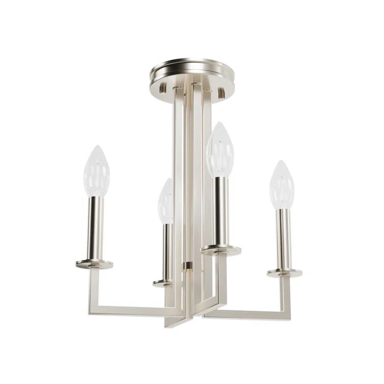 Bearden Mini 4-Light Brushed Nickel Candle Style Chandelier