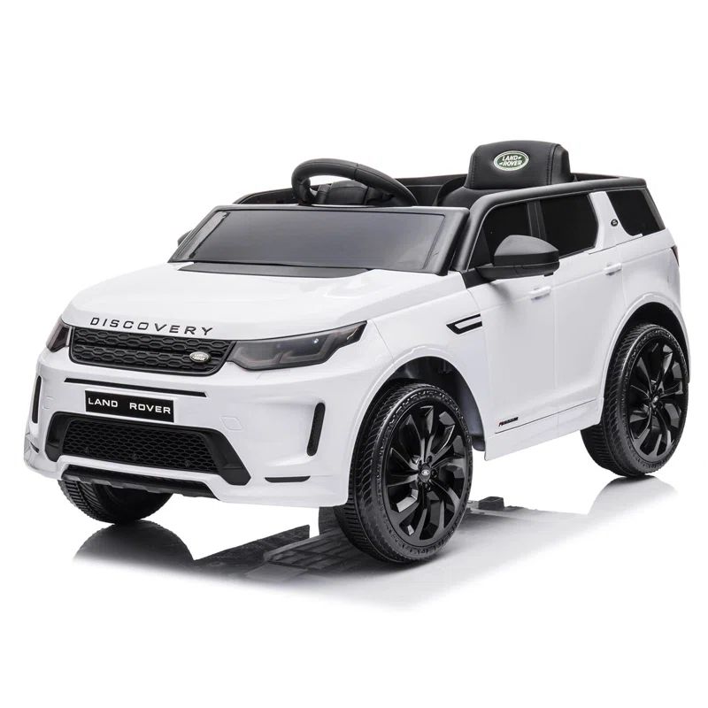 White Licensed Land Rover Kids Electric Ride-On Truck with Remote Control