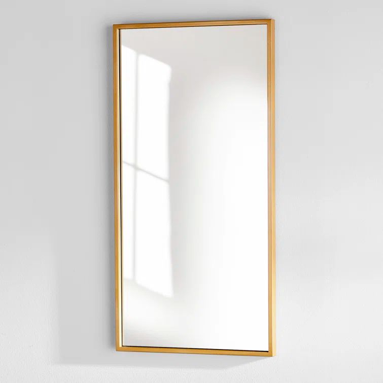 Transitional Silver Finish Rectangular Wood Mirror 14x28 inch