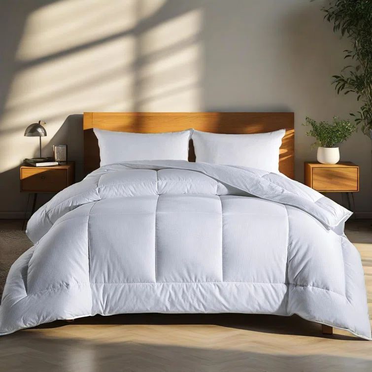 White Twin Organic Cotton All Season Comforter