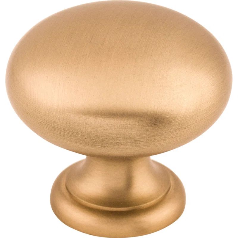 Brushed Bronze Round Cabinet Knob with Mounting Hardware