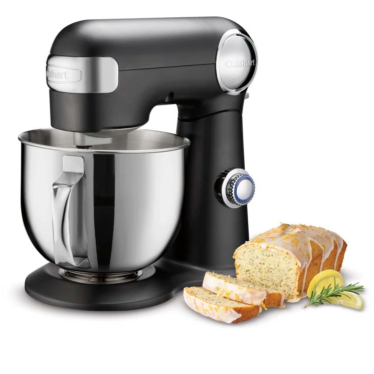 Black Stainless Steel 5.5 Quart Variable Speed Stand Mixer
