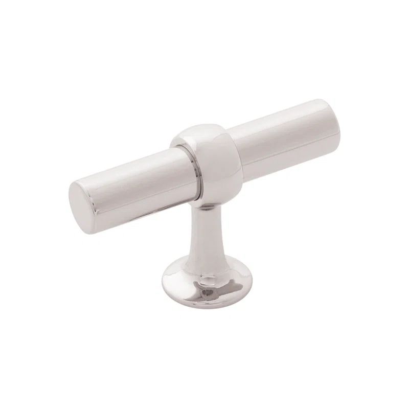 Polished Nickel T-Handle Bar Knob with Mounting Hardware