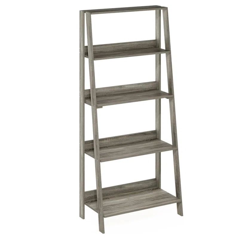 Contemporary French Oak 5-Tier Ladder Display Shelf