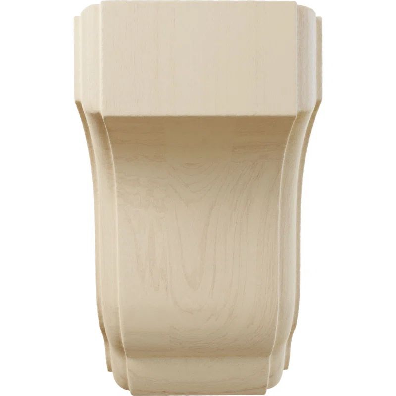 Unfinished Rubberwood Traditional Mission Corbel 4.5"