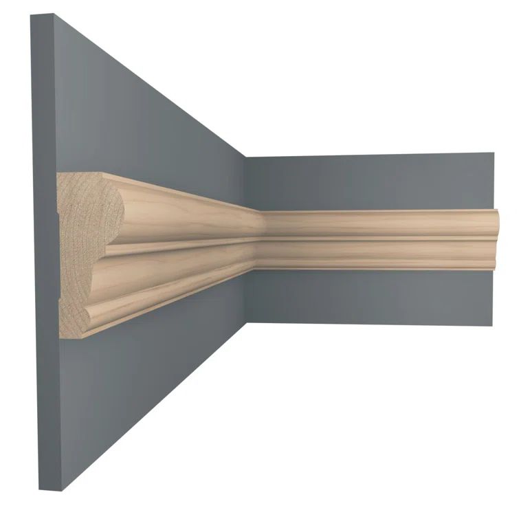Natural Alder Wood Chair Rail Molding 96"
