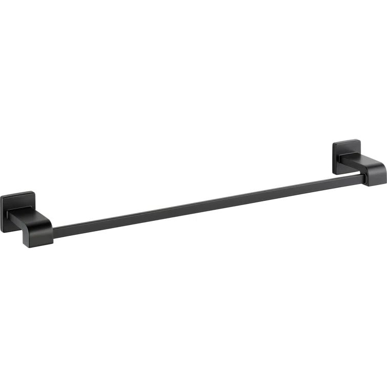 Ara 24-inch Matte Black Wall Mounted Towel Bar