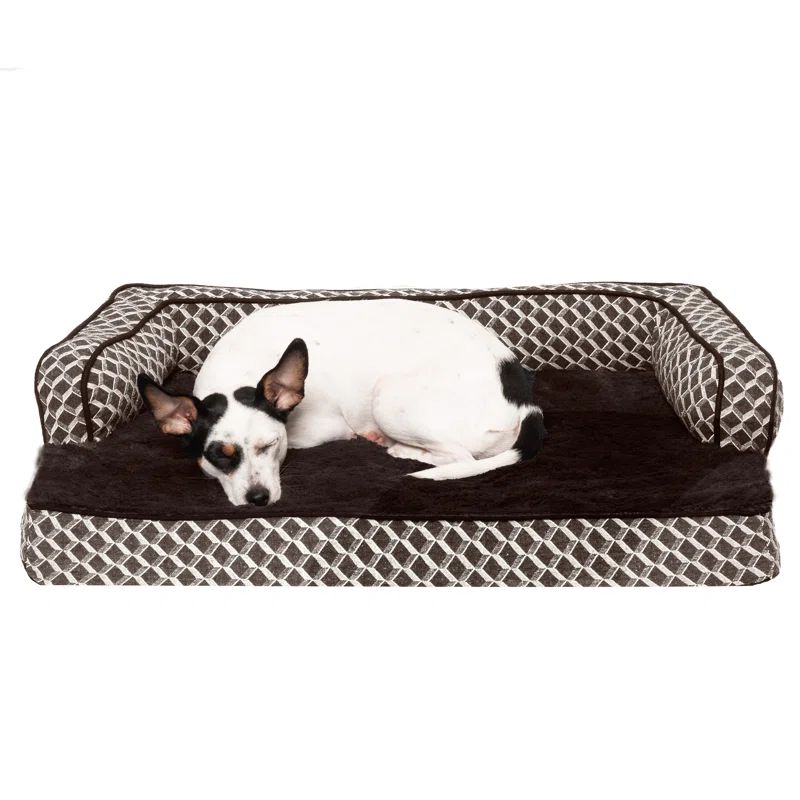 Diamond Brown Orthopedic Foam Medium Pet Sofa Bed
