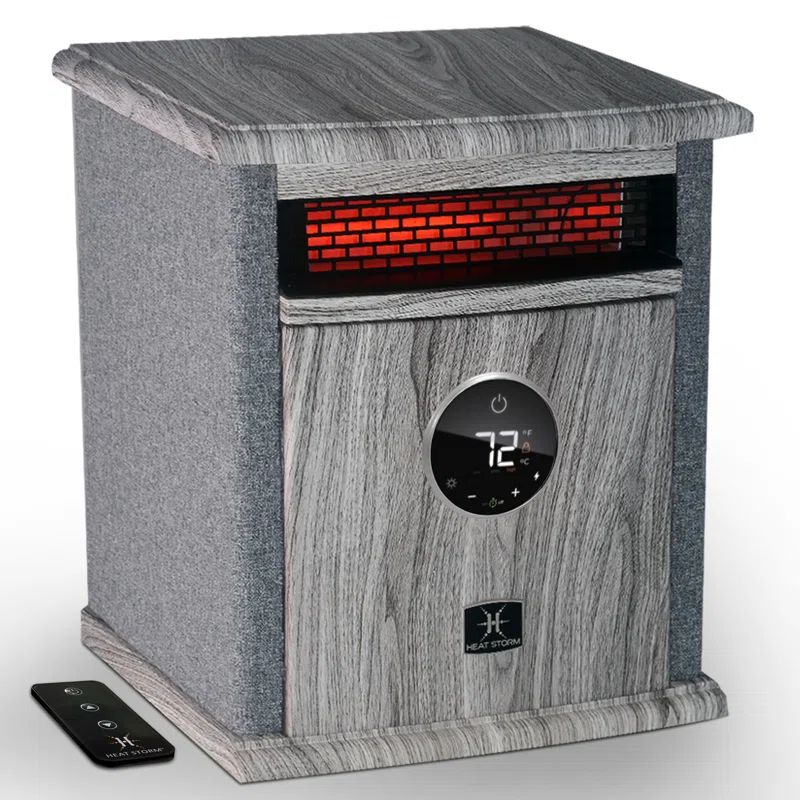 Gray Electric Infrared Convection Heater with Thermostat
