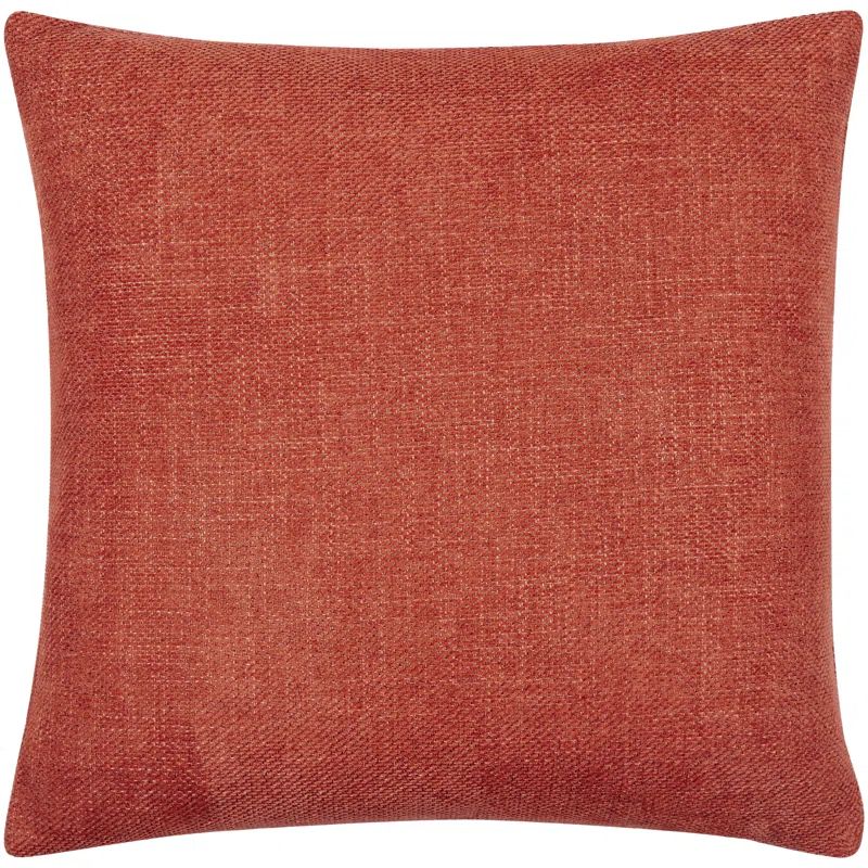 Sajani Red Polyester Reversible 20" Throw Pillow Cover