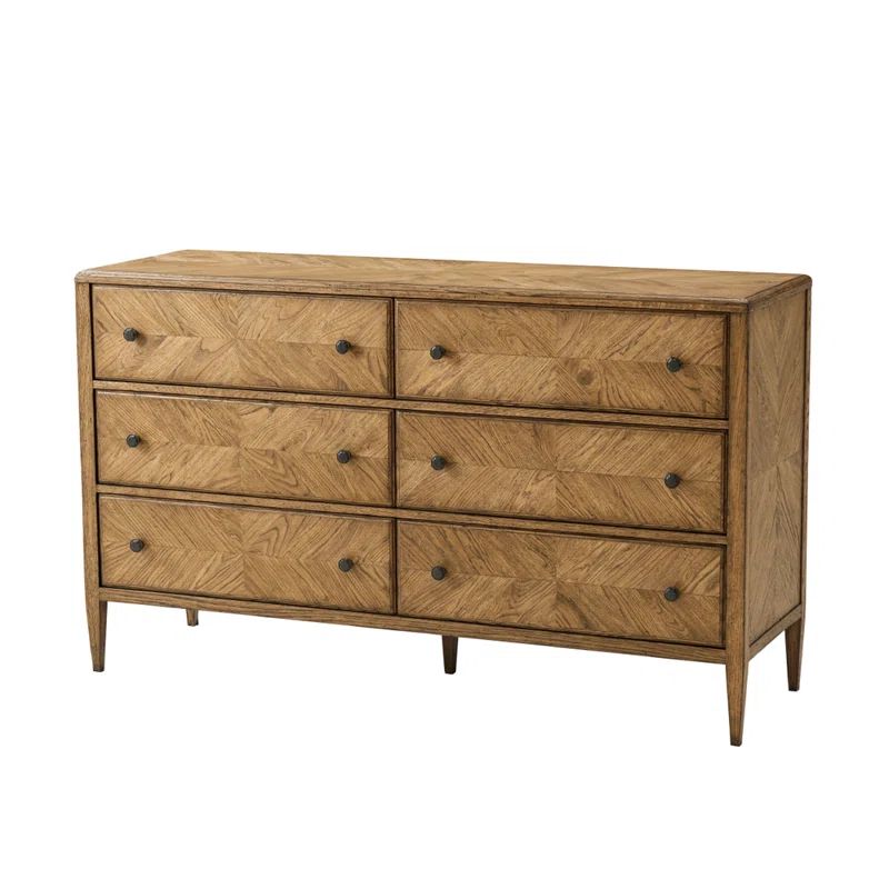 Nova Dawn Oak Parquetry Double Dresser
