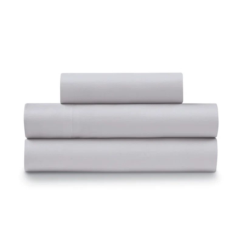 Twin Silver Solid Microfiber Sheet Set
