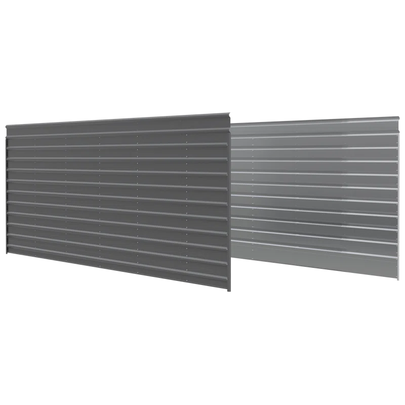 29 ft Charcoal Galvanized Steel Carport Enclosure Kit