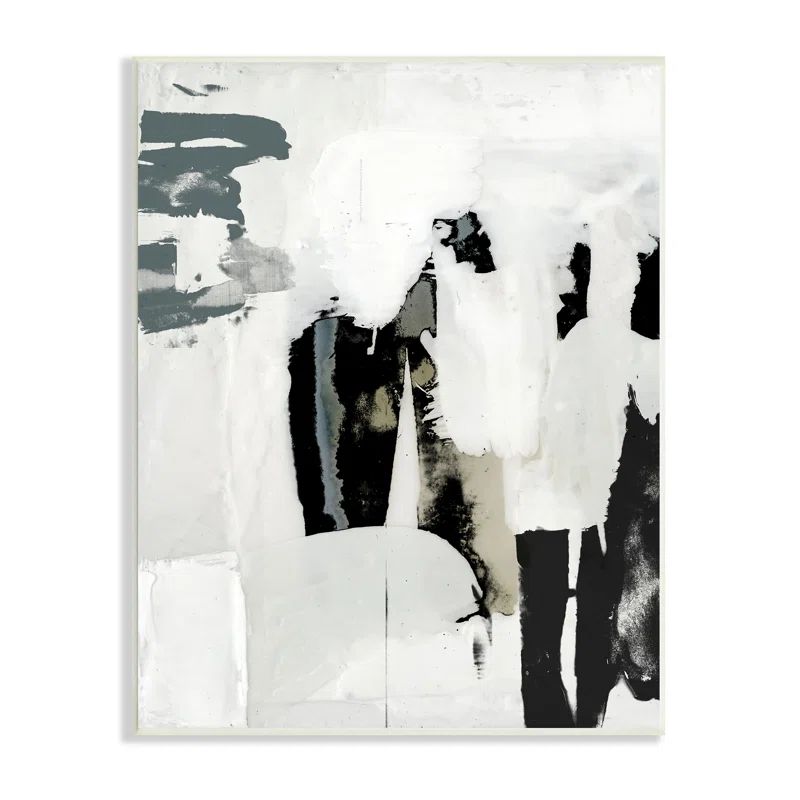 Industrial Black and Gray MDF Wood Wall Plaque, 13 x 19