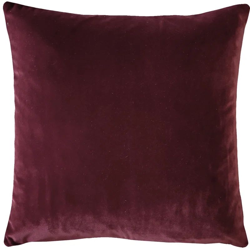 Castello Wine Velvet Square Throw Pillow 17" x 17"