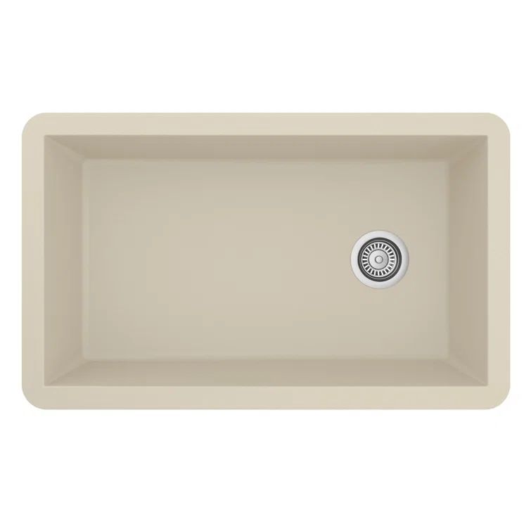 Bisque Quartz Composite Single Bowl Undermount Kitchen Sink
