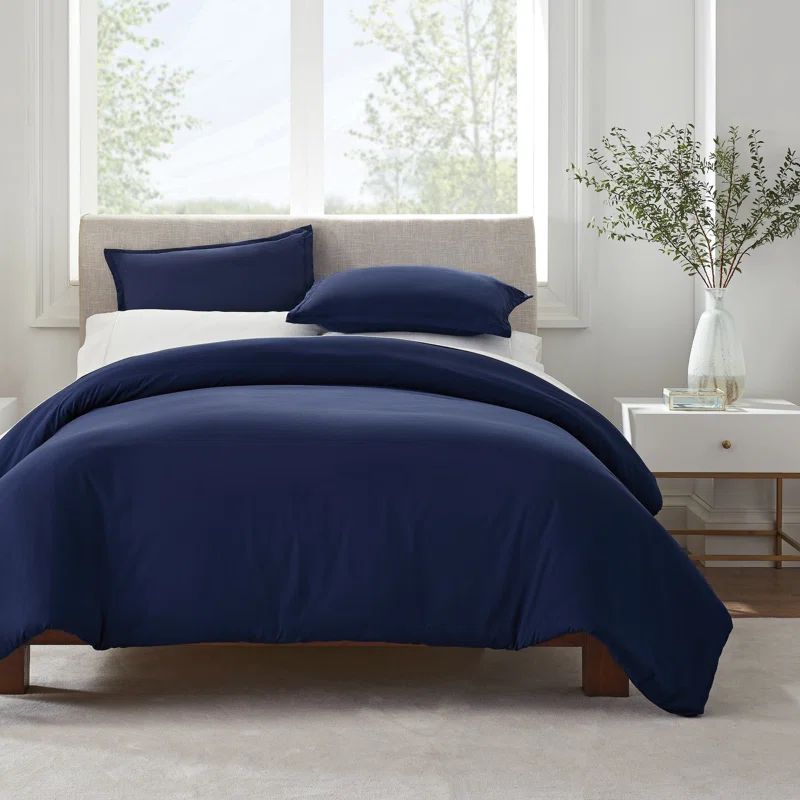 Navy Twin/Twin XL Ultra Soft Hypoallergenic Duvet Cover Set