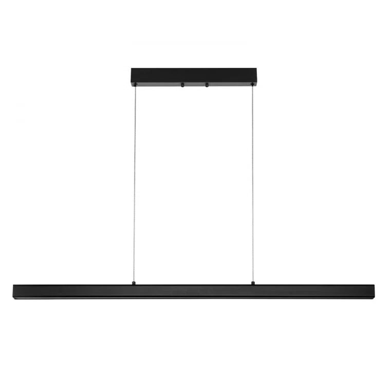 Adjustable Black Metal LED Linear Pendant Light