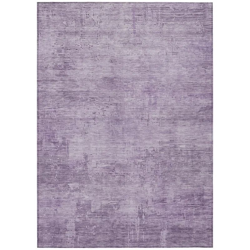 Lavender Flat Woven Rectangular Synthetic Washable Rug 3' x 5'